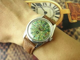 RARE VINTAGE 35MM RADO GREEN HORSE SPECIAL DIAL 30J AUTOMATIC AS.  1789 MENS WATCH 2