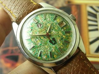 RARE VINTAGE 35MM RADO GREEN HORSE SPECIAL DIAL 30J AUTOMATIC AS.  1789 MENS WATCH 4