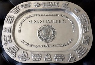Rare U.  S.  History President George Bush Political Inauguration Platter
