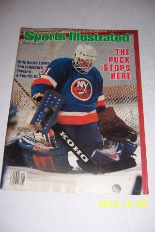 1983 Sports Illustrated York Islanders 4th Stanley Cup? Billy Smith No Label