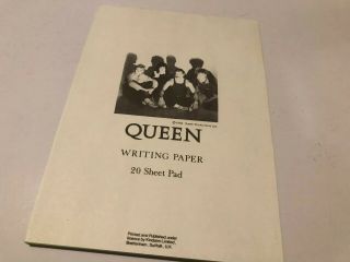Queen The Rare 1984 Official Limited Edition Notepad Limited Edition