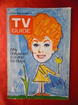Los Angeles June 12 Tv Guide 1971 Lucille Ball Hollywood Squares Jaclyn Smith
