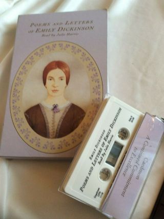 Emily Dickinson Poems Letters Cassette Tape Audiobook Read By Julie Harris Vtg