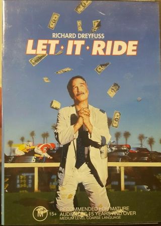Let It Ride Rare Dvd Richard Dreyfuss Horse Racing Gambling Comedy Film Deleted