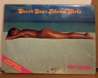 South Seas Island Girls 1988 Calender 8 1/2 " X 11 " Plus Centerfold Poster Rare