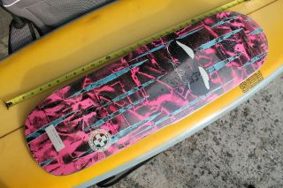 Red Kross / Black Label Steve Olson Punk Rock Pink Neon Rare Og Skateboard Deck