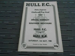 Hull Fc V Hull Kr Rare 1980 State Express Souvenir Brochure Rugby League