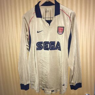 Rare Arsenal Longsleeve Away Shirt 2001 - 2002 Nike Sega Size Xl