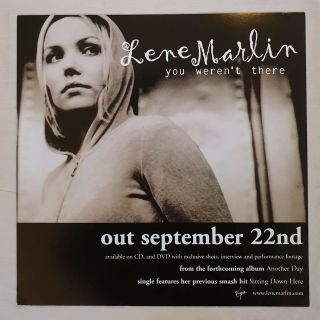 Lene Marlin You Weren’t There Promo Poster Ultra Rare