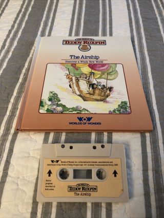 Vintage 80s Teddy Ruxpin - The Airship Book & Tape (world Of Wonder)