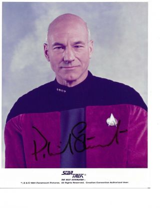 Patrick Stewart Hand Signed In Person Autographed Picard Star Trek Rare Jsa/coa