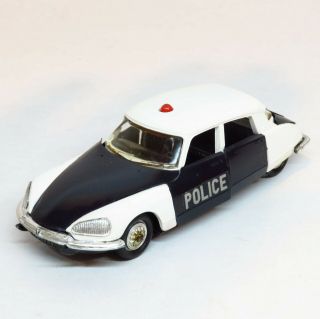 Norev France No.  158 - Citroen Ds 21 Police - Plastic 1/43 Old Rare Vintage