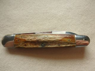 RARE 1990 CASE XX CLASSIC 53091 BIG FAT STAG WHITTLER USA POCKET KNIFE 2