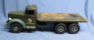 Rare Vintage 1950s Smith Miller Smitty Toys Mack Us Flatbed Army Truck