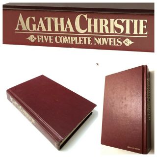 Vintage Agatha Christy Book Hardcover 1980 Five Complete Novels Poirot