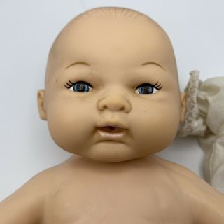 Vintage 1982 Playmates 12 " Rubber Vinyl Baby Doll Drinks Wets Molded Hair