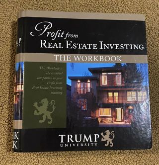 Trump University Profit From Real Estate Investing The Workbook Extremely Rare