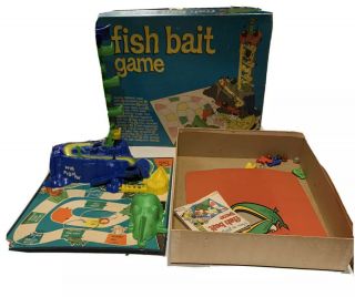Rare Vintage 1965 Fish Bait Game By Ideal 2610 - 4 Missing The One Dice
