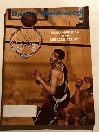 1969 Sports Illustrated Boston Celtics Vs Lakers John Havlicek Hero Nba Finals