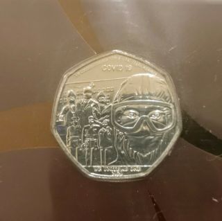 Rare Gibraltar 2020 Uncirculated 50p Pence We Unite As One Coin Collector
