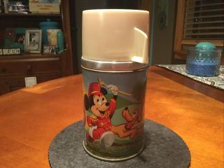 Vintage Aladdin Walt Disney Productions Mickey Mouse Club Lunch Metal Thermos