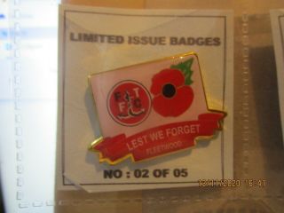 Fleetwood Limited Edition Ultra Rare Coloured Poppy Badge