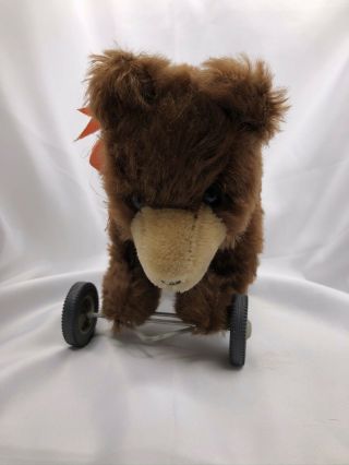 Bear On Iron Wheels Antique Circa Cinnamon Color Rod Jointed