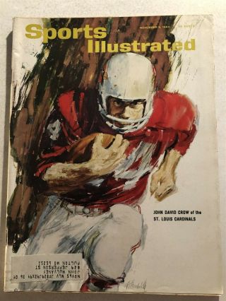 1964 Sports Illustrated St Louis Cardinals Football David Crow 2 Flags For Cards