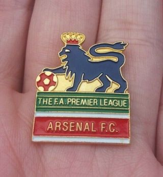 Arsenal Fc Premier League Pin Badge Rare Vgc