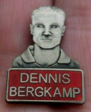 Arsenal Football Club Dennis Bergkamp Pin Badge Rare Vgc