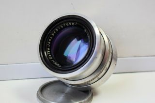 Rare Silver Carl Zeiss Jena Biotar Red T 1:2 F=58 Mm Slr Lens M42 Exc