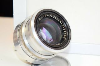 RARE Silver Carl Zeiss Jena Biotar RED T 1:2 F=58 MM SLR lens M42 EXC 6