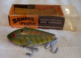 Vintage Bomber Pinfish Lure 3/16/20pot Box Paper 4p07 Tough Color Rattler