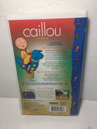 Caillou,  Caillou The Explorer VHS 1st Time On Video Rexy Teddy Gilbert 2000 Rare 2