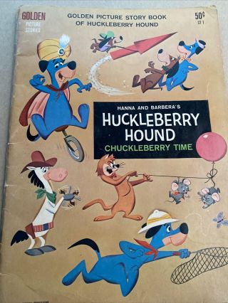 Rare 1961 Hanna - Barbera Huckleberry Hound Golden Picture Stories