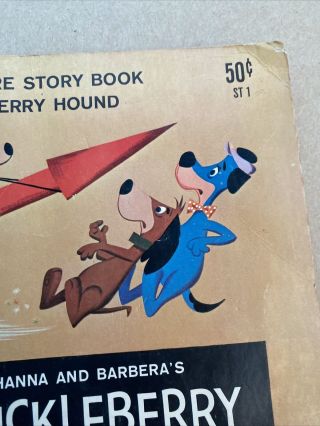 Rare 1961 Hanna - Barbera Huckleberry Hound Golden Picture Stories 2