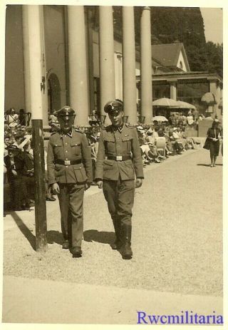 RARE Pair German Elite Waffen Unterscharführer ' s Walking on Busy Street 2