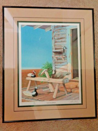 Rare Framed Alan Cheek “mockingbirds” Ltd.  Edtn 44/750 Signed Print W/ - 1991