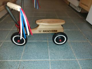 Rare Vintage Radio Flyer Kids Ride On Maple Wooden Scooter