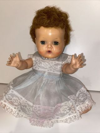 Vintage American Character Tiny Tears Doll 12” Rockabye Eyes