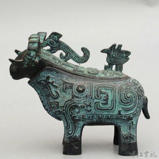 Collect Chinese Bronze Hand - Carved Sheep Delicate Moral Bring Luck Storage Jar