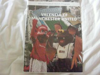 2001 Valencia V Manchester United Rare Official Programme Champions League