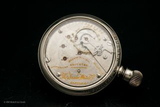 Rare Hampden Dueber Watch Co 18 Size 21 Jewel Pocket Watch In Salesman Case