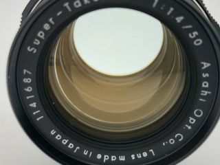 【RARE Exc,  8 Elements】 Pentax Takumar 50mm f1.  4 Lens M42 from Japan 6