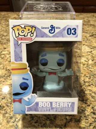 Boo Berry Pop Ad General Mills Cereal Funko Pop 03 W/ Protector Authentic Rare