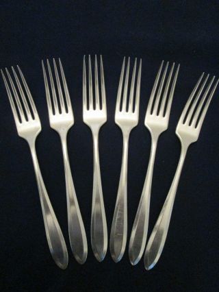 Set Of 6 Breakfast Forks Vintage Wm.  Rogers Silverplate: Patrician Pattern