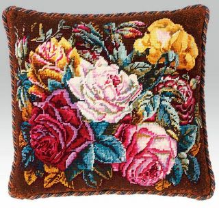 Ehrman Kaffe Fassett Autumn Roses Rare Needlepoint Tapestry Large Kit Vintage
