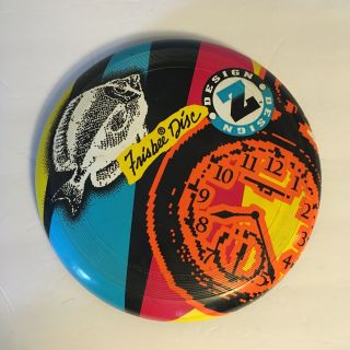 Rare Vintage 1980 Wham - O Frisbee Flying Disc Z Design Fish & Clock Mold 52a G