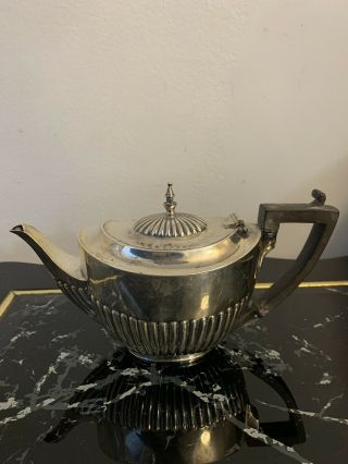 Antique 19th Century English Sterling Silver Tea Pot Hallmarked Unique And Rare