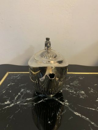 Antique 19th Century English Sterling Silver Tea Pot Hallmarked Unique And Rare 3